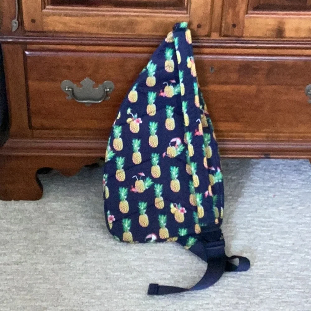 Vera Bradley Quilted Sling Backpack and RFID Wristlet Wallet in Toucan Party